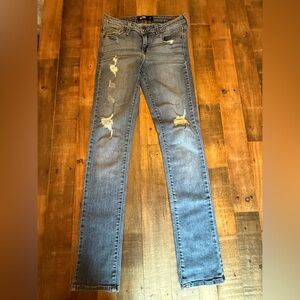 Just Black Light Blue Distressed Skinny Jeans